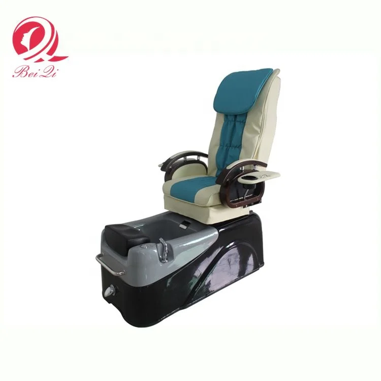 Cheap beauty salon furniture stylish chaise de massage foot spa pedicure chair with basin