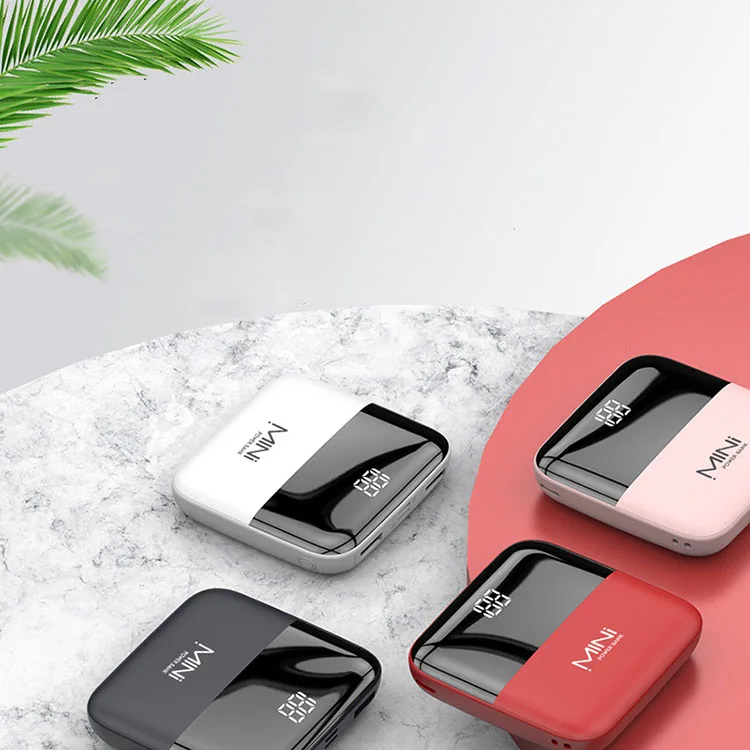 Trending ABS Mini Power Bank 10000mah Dual USB Portable Charger Ultra Slim Powerbanks For Mobile With 2 USB Port