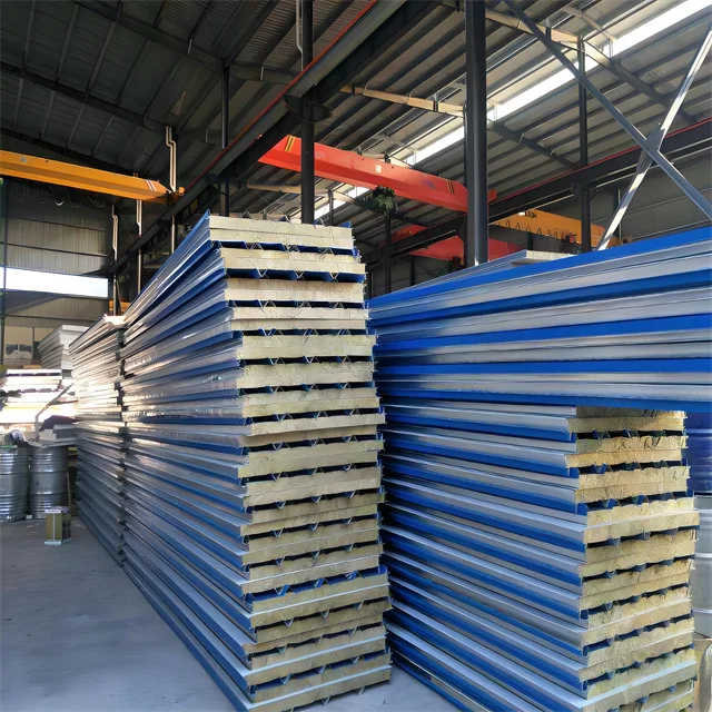 Polyurethane Rock Wool Sandwich Panel Foam Filled Wall & Insulated Roof Fiberglass Walls for Puff Acc Roof Insulation