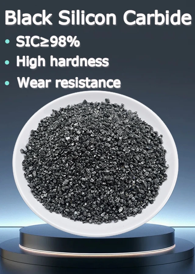 Factory Supply 98.5% Sic Powder Black Silicon Carbide Emery Abrasive Carborundum Grit For Polishing And Grinding