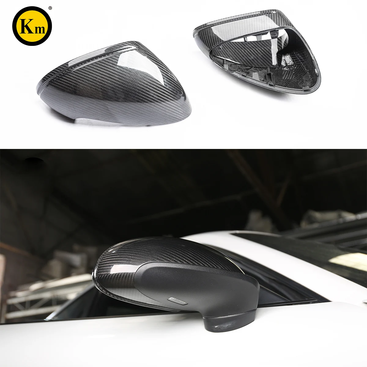 KM для Carrera 911 991,1 991,2 cayman boxster 981 модель из углеродного волокна зеркальная крышка зеркальный чехол сменный зеркальный чехол