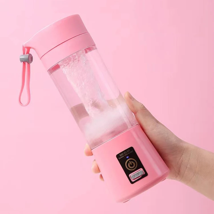 Portable Automatic orange Juicer Machine High Speed 6 Blade Mini travel blender Rechargeable Electric Fruit hand shaking blender