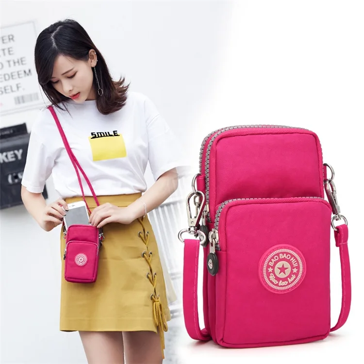 Phone Small Crossbody Bags Customized Cell  Shoulder Pocket Wallet Pouch Mini Mobile Phone Messenger Crossbody Bag for Ladies