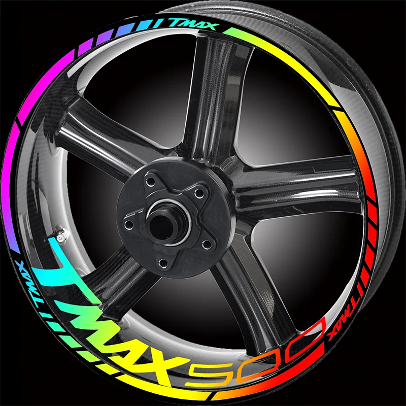 Custom scooter moto tmax 530 vinyl reflective stickers for yamaha tmax 560 500 motorcycle wheel sticker