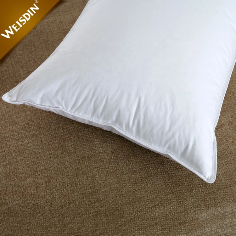 Custom white luxury 100% cotton soft and comfortable goose down pillow down bed pillow