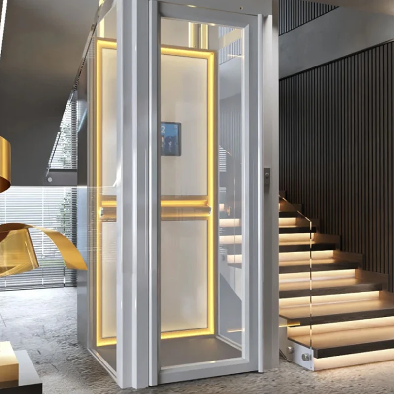 Quality guaranteed hydraulic traction drive 3-5 floors indoor loft duplex simple and stylish elevator home lift villa elevator