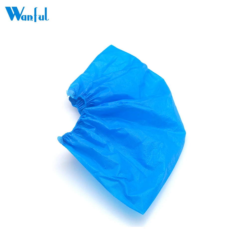 Wholesale OEM Industrial Cleanromm PE PP Nonwoven PVC CPE Shoe Covering Rain Waterproof Disposable Plastic Non Slip Shoe Cover