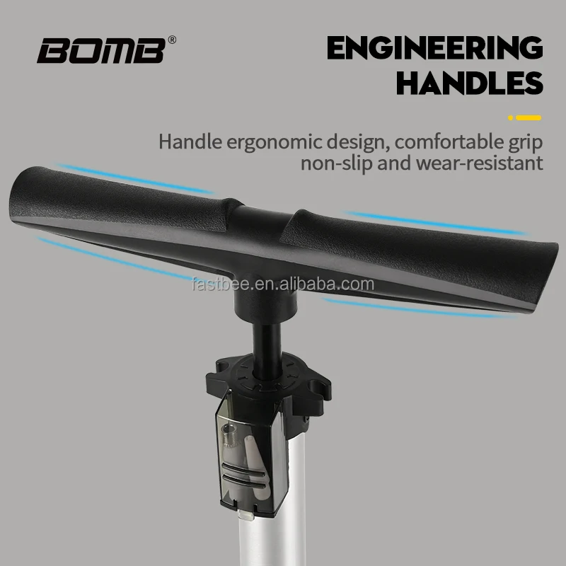 Portable Bicycle Air Pump with Schrader Presta Steel Material Hand Floor Pumps Accessories