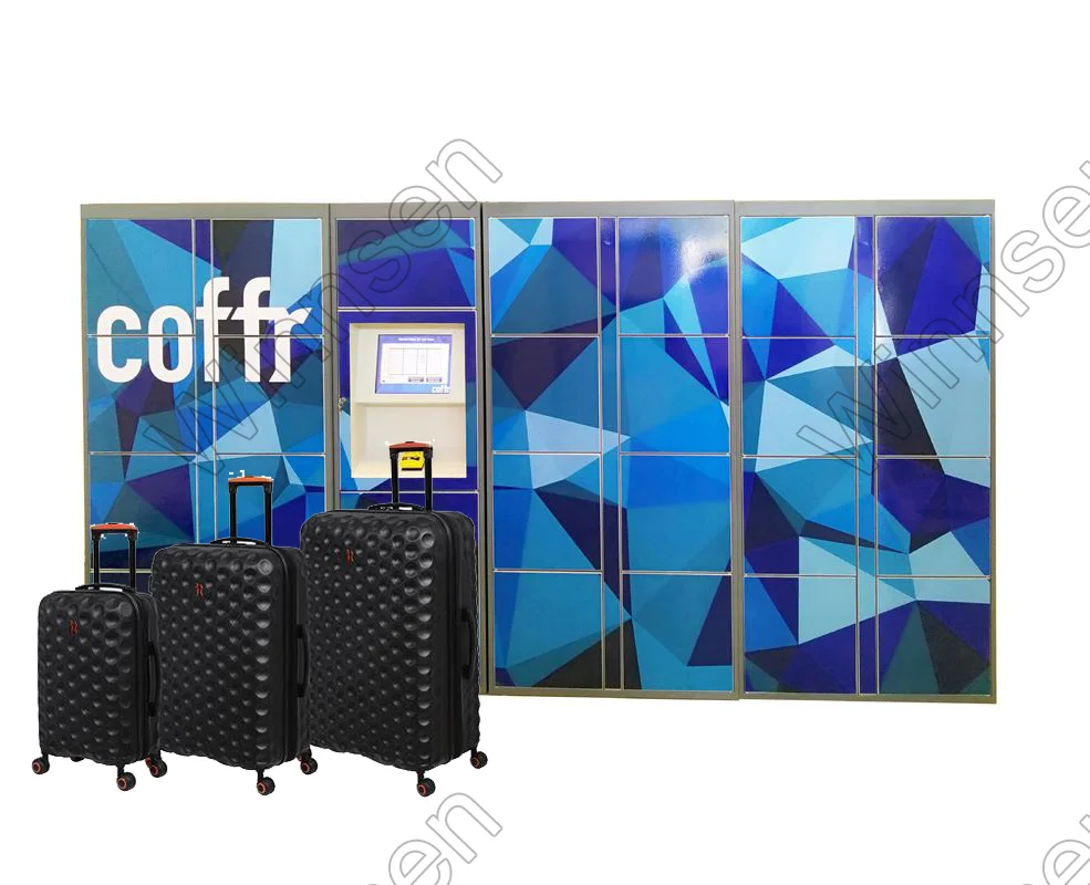 Smart wifi Airport Train Station Luggage Locker Automatic storage waterproof outdoor locker