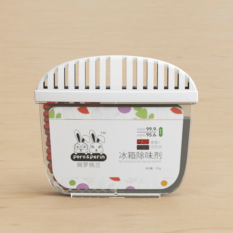 Tea Polyphenols&Charcoal Dual Effect Refrigerator Deodorizer Odor Eliminator Odor Absorb for Fridge