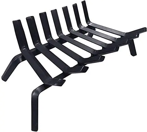 Metal Black 24 inch Fireplace Log Grate Fireplace Accessories Fire Grate Burning Rack Holder Fireplace Grates