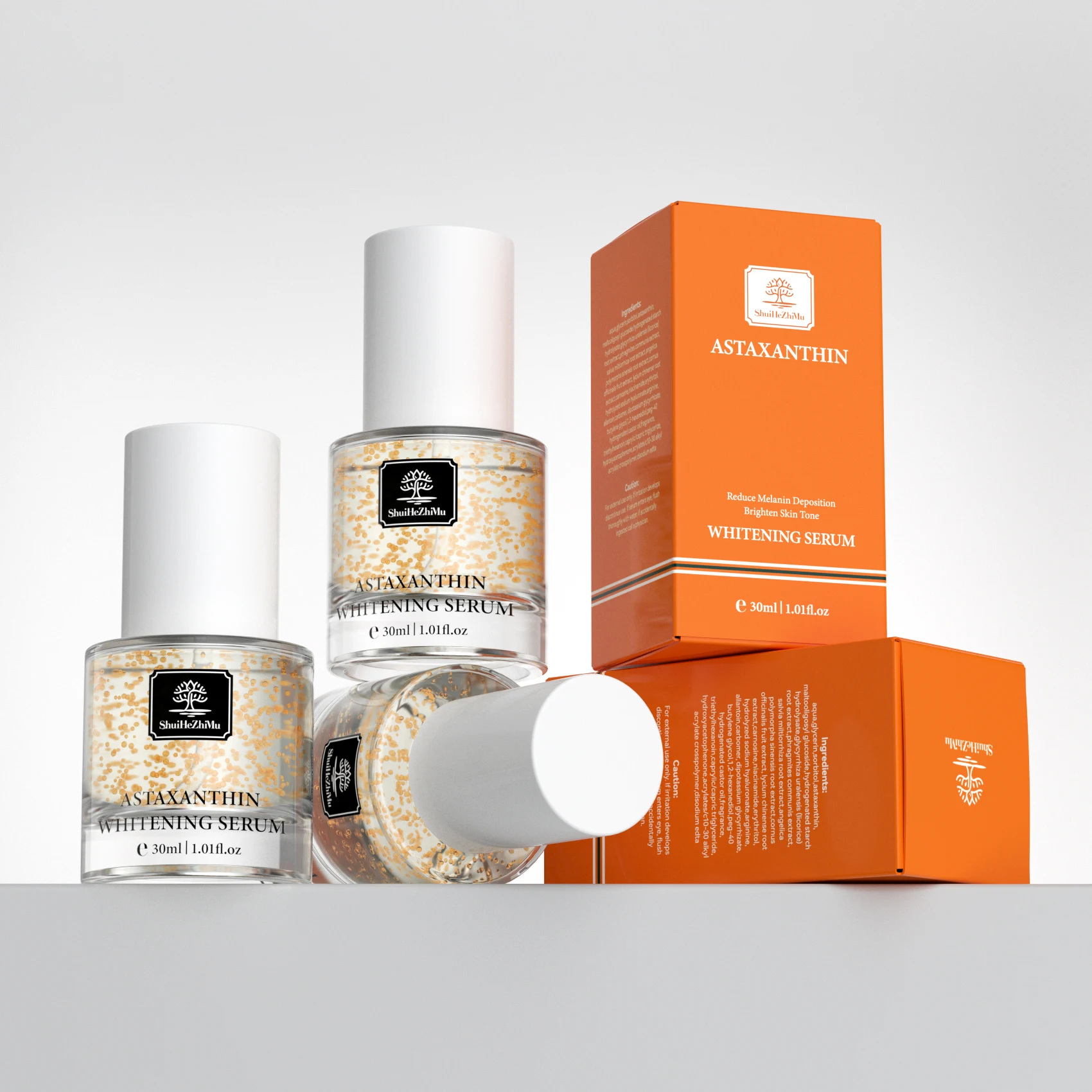 Natural Skin Moisturizing Nourishing Serum Organic Whitening Face Serum Astaxanthin Whitening Face Serum
