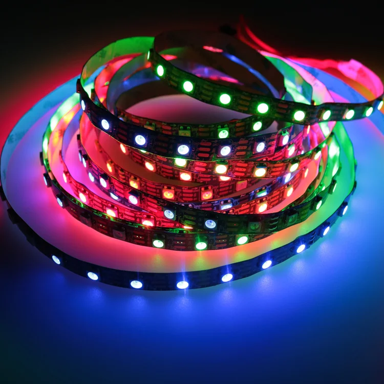 5V WS2812 WS2812B 2812b SK6812 60Leds SMD 5050 RGB Digital Addressable Pixel Led Flexible Strip