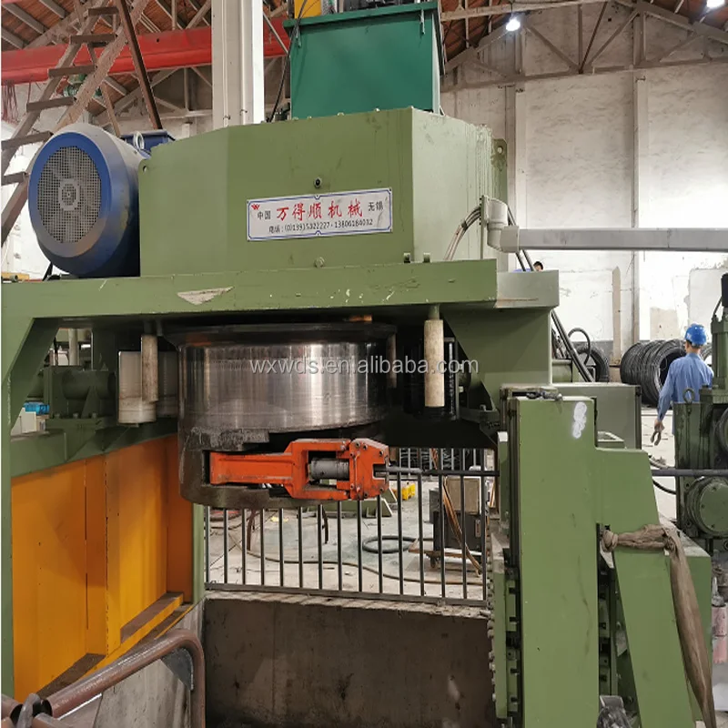 inverted vertical wire drawing machine pulled by Mechanical arm