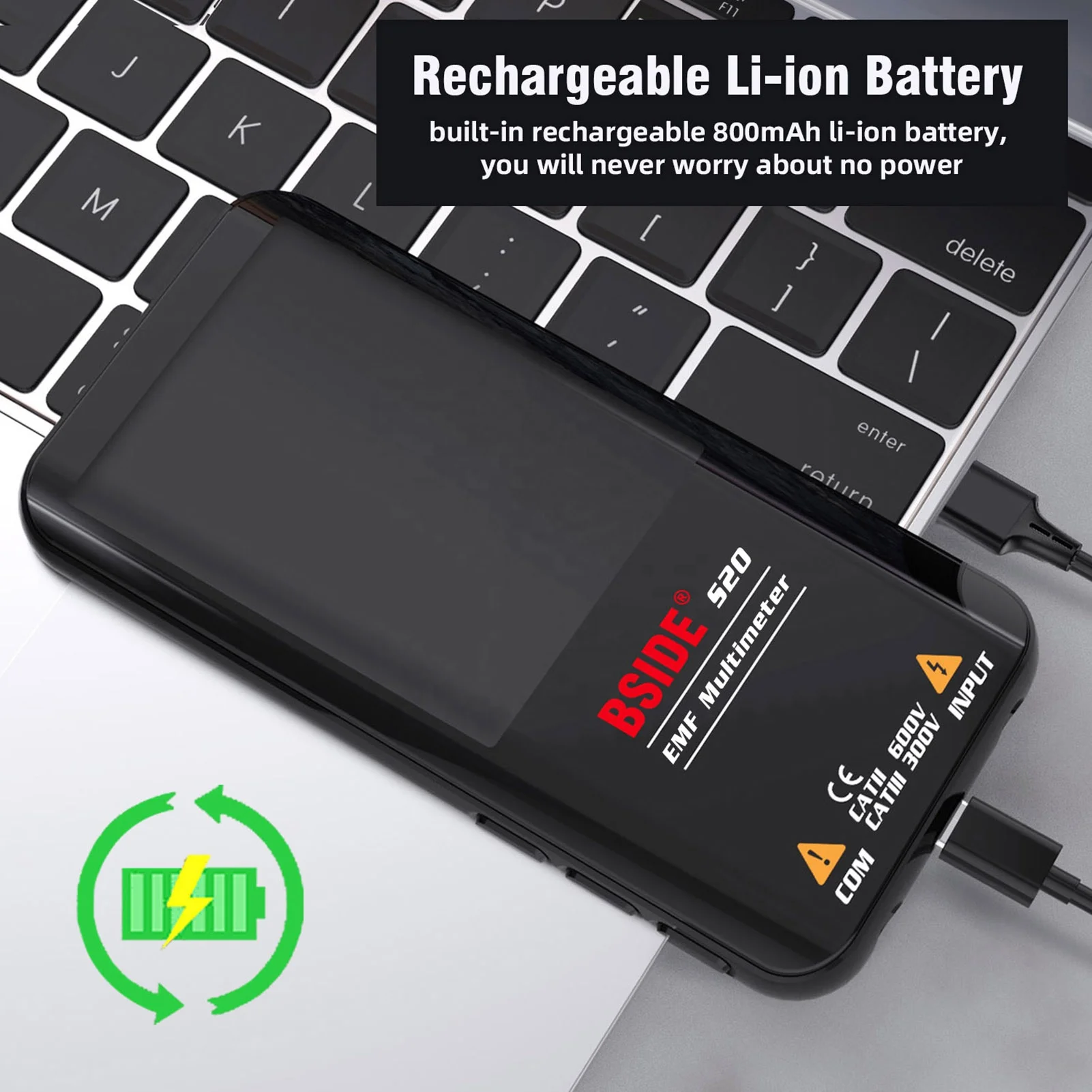 2022 new digital true RMS multimeter bside S20 with super large ETBN screen and rechargeable battery