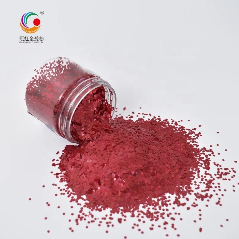 GH5020 Hotsale High Quality Diamonds Red Glitter Sequin Christmas Ornament  Arts Crafts Decoration Glitter Powder For Printing