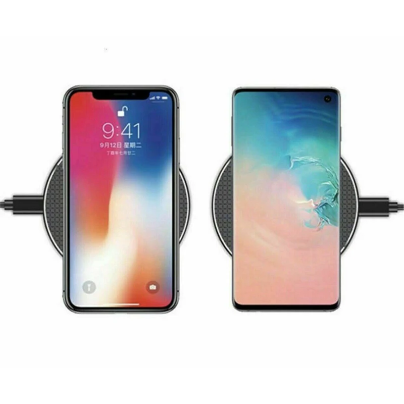 2021 Wholesale 15W Mirror Transparent Mobile Qi Wireless Charger Phone Charger Wireless For Iphone and All Qi Smart Phones
