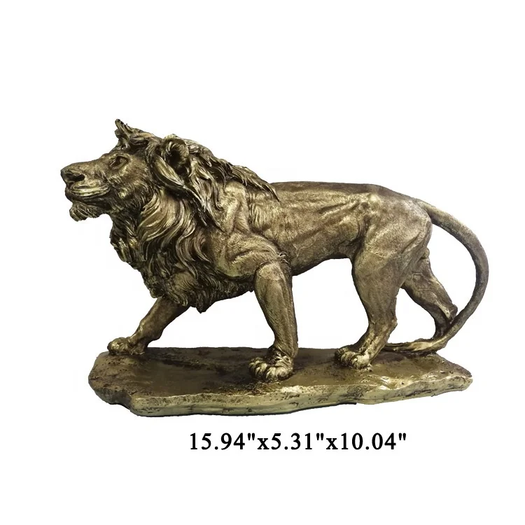 Home Sculpture Creative Furnishing Articles Northern Europe Animal Leopard Tiger Horse Lion Classical  Crafts Electroplating Fur