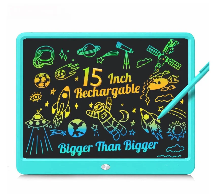 Large Screen Colorful lcd writing tablet 15 inch kids writing board drawing pad for toddlers