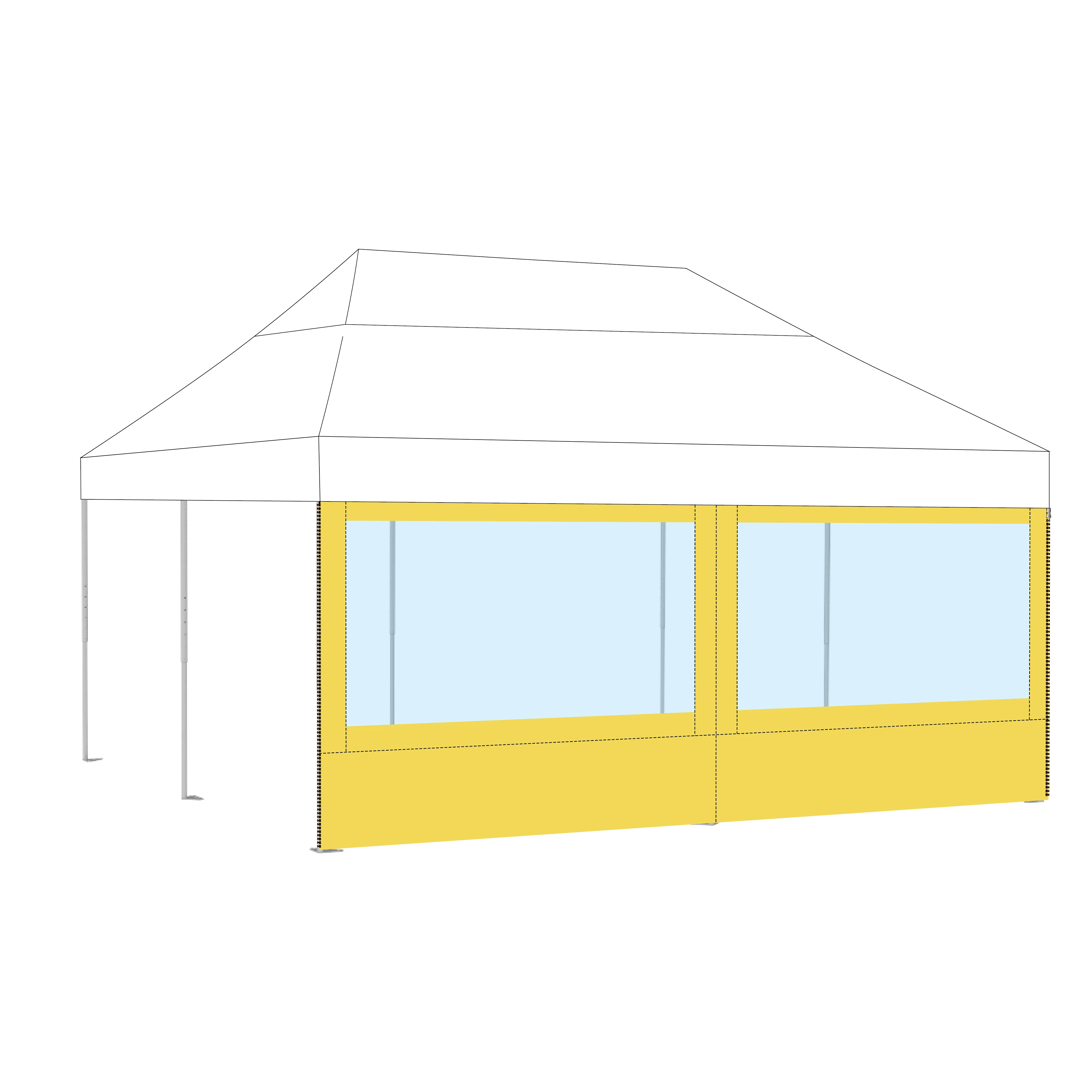 Multi-functional 5m outdoor folding pop up canopy wall custom printed advertising gazebo tent canopy for pickup canopy