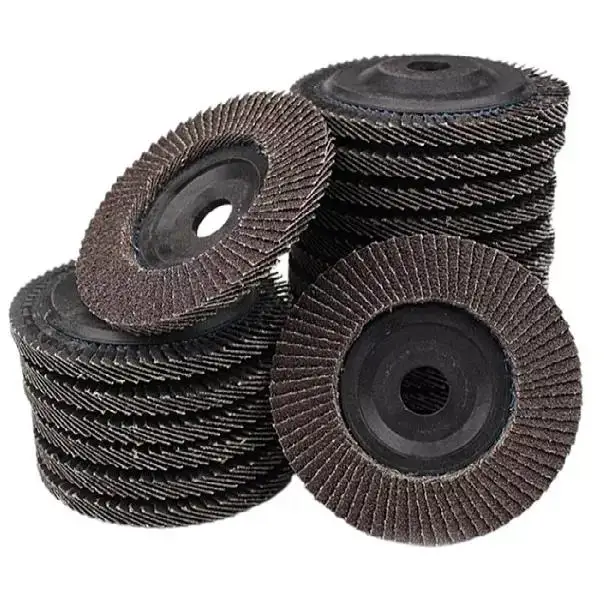 Calcination of thickened fiber mesh cover sanding wheel grinding flap discs flap disc for metal stainless steel polishing