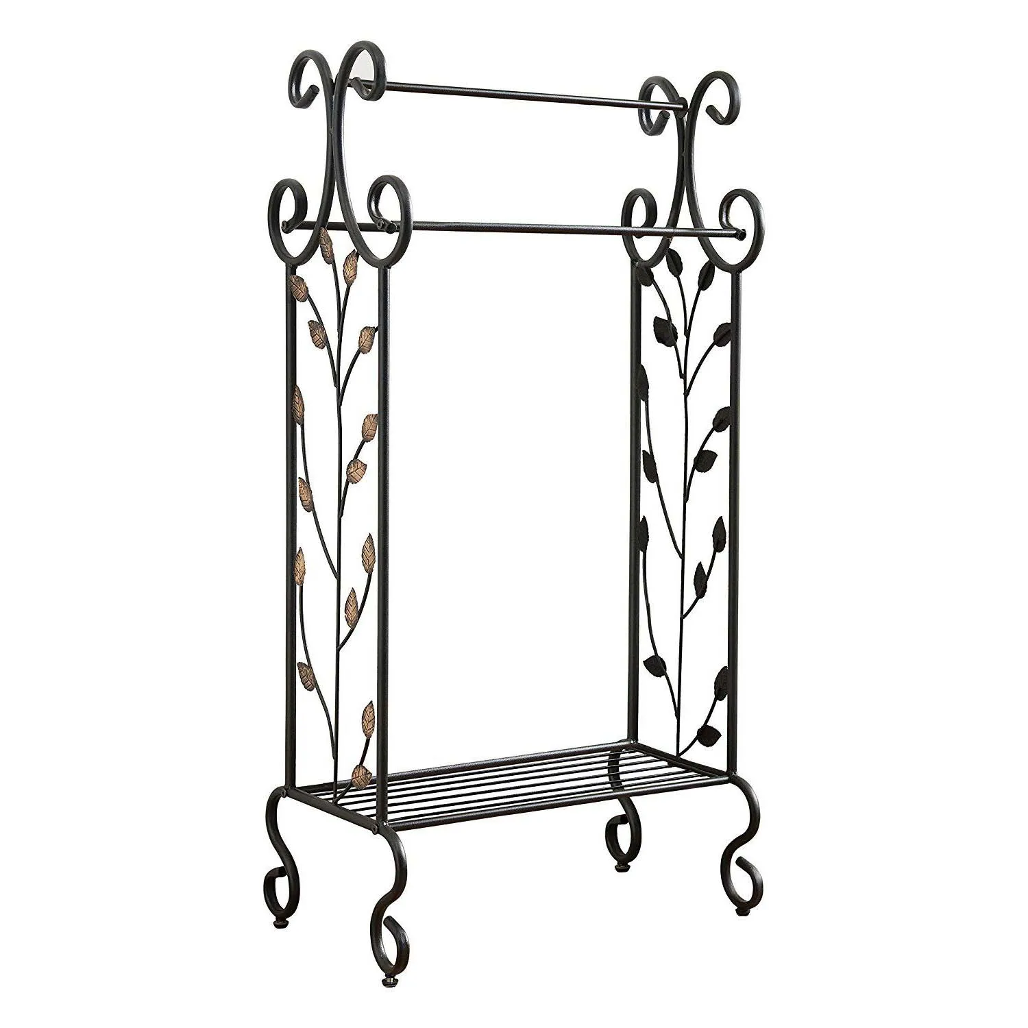 
 New Arrival High Quality 2 Tier Quilt Storage Display Cloth Hanger Shelf Drying Coat Rack  