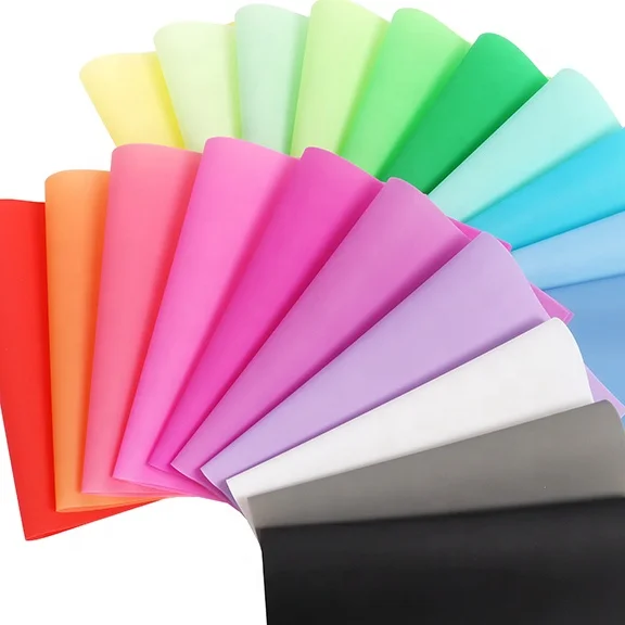 0.5mm Frosted Vinyl Vagan Leather Fabric Color Pvc Jelly Material For Making Handbag/Clothing/Craft