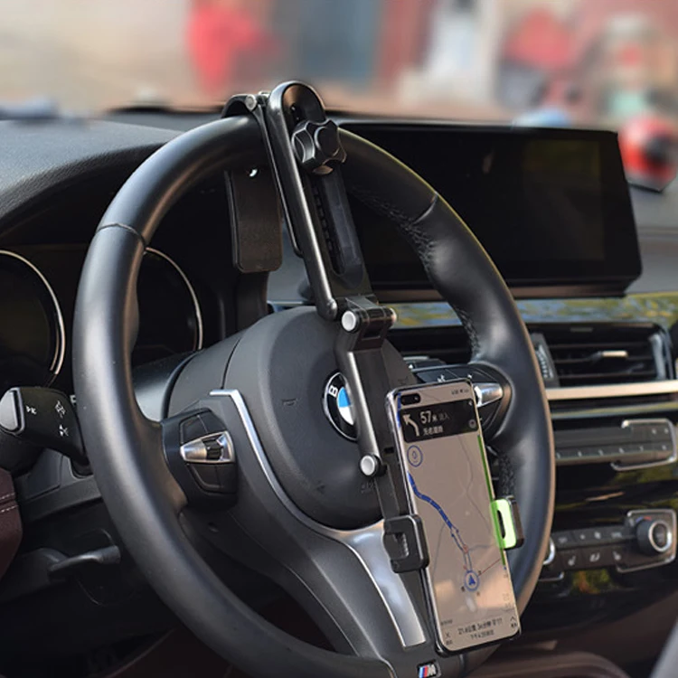 Sun Visor Car Phone Holder Mount Multifunctional Cell Phone Stand for Sun Visor Rearview Mirror Steering Wheel Arm Cradles