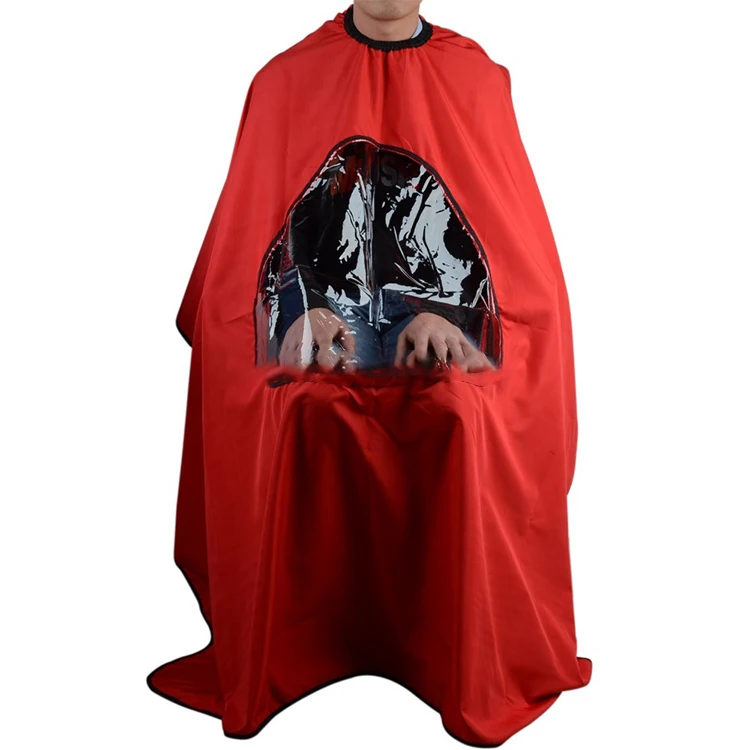 Salon kimino hairdresser cloak hair cutting pattern fabric barber cape with window