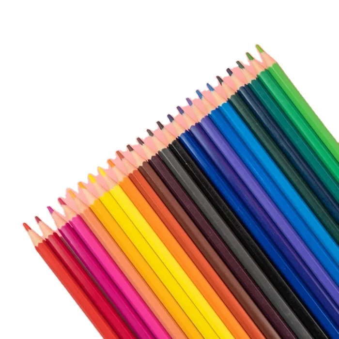 China stationary factory cheap wholesale color plastic pencil custom