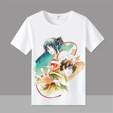 15 styles Kimi no na wa Your Name Mitsuha white summer wholesale factory anime T-shirt