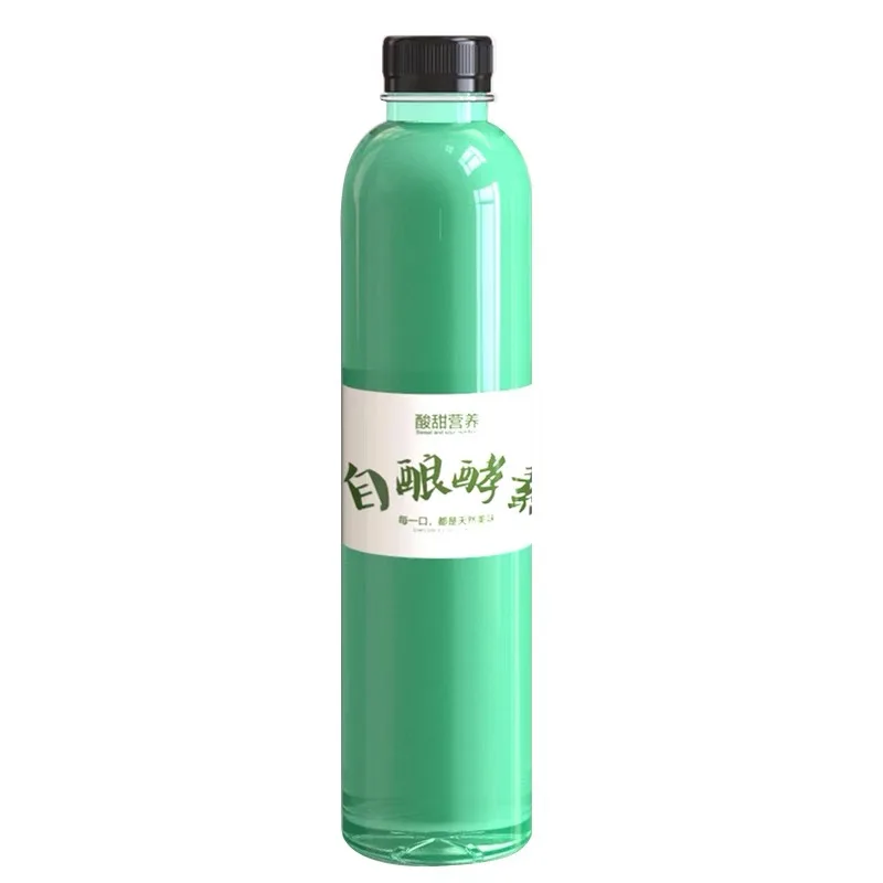 1000 Ml Round Empty 32 Oz Juice Bottle Recyclable Custom Cold Coffee Screwed Cap Plastic Bottle