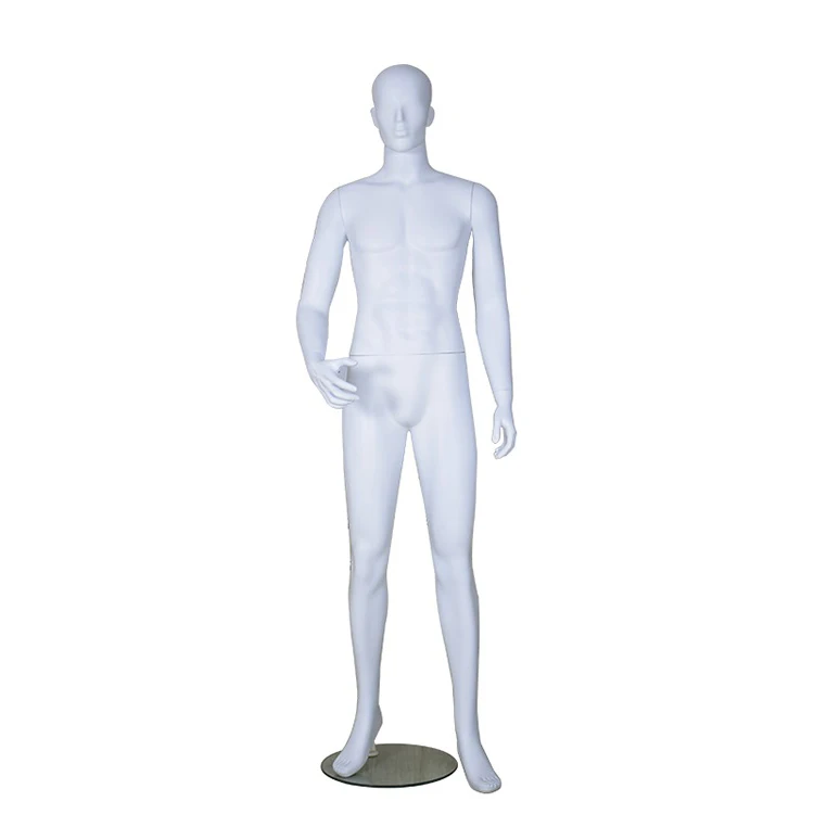 Fashion Full Body Plastic Clothing Dummy Model White Ghost Stores Handsome Male Mannequins