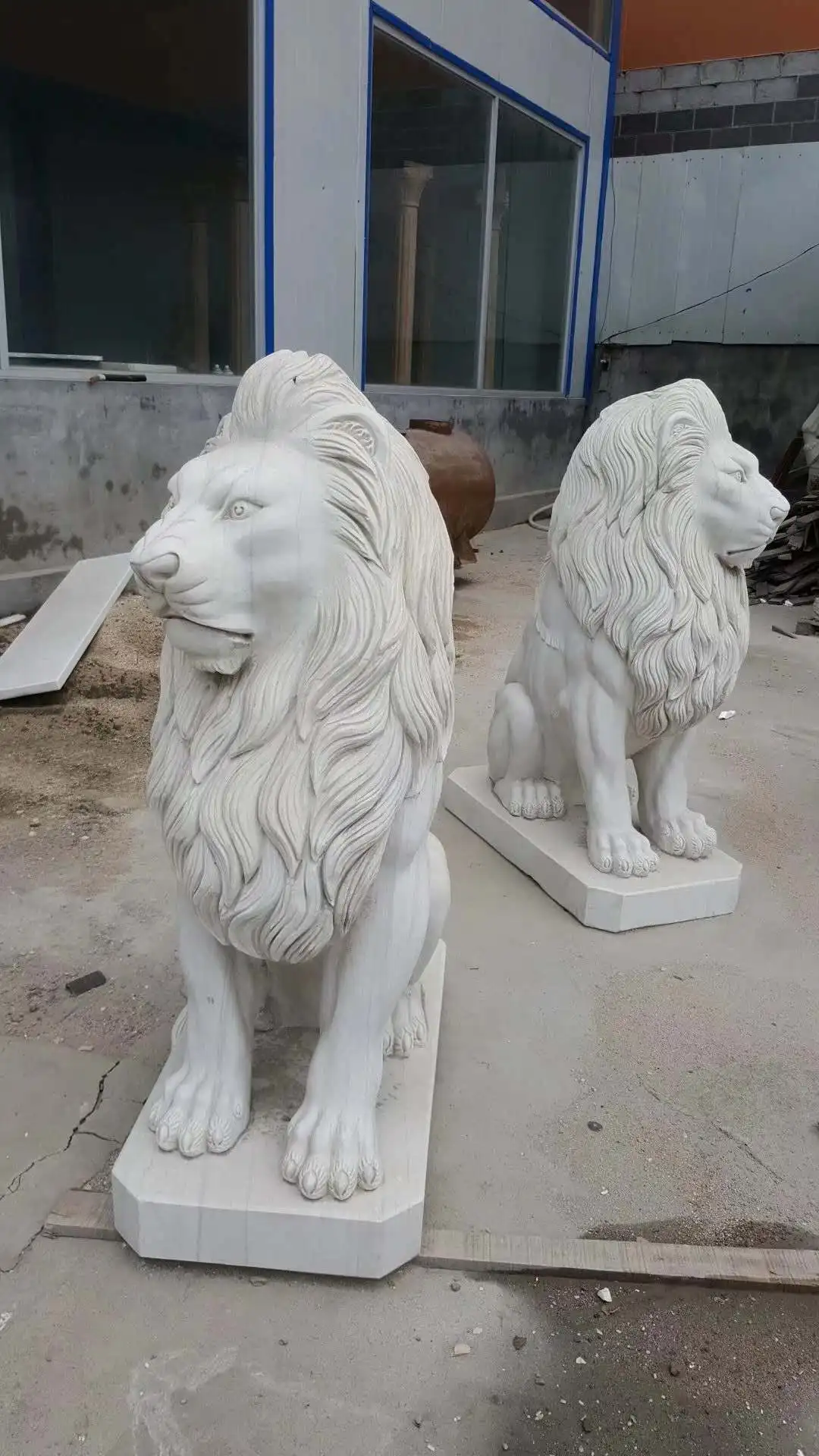 China manufacturer marble angel girl lion horse statue