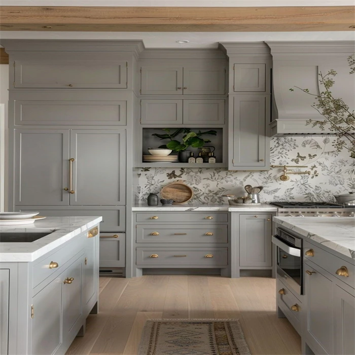 CBMmart kitchen Villa DTC Brand Soft Closed Plywood board Custom Finish Melamine Kitchen Cabinet