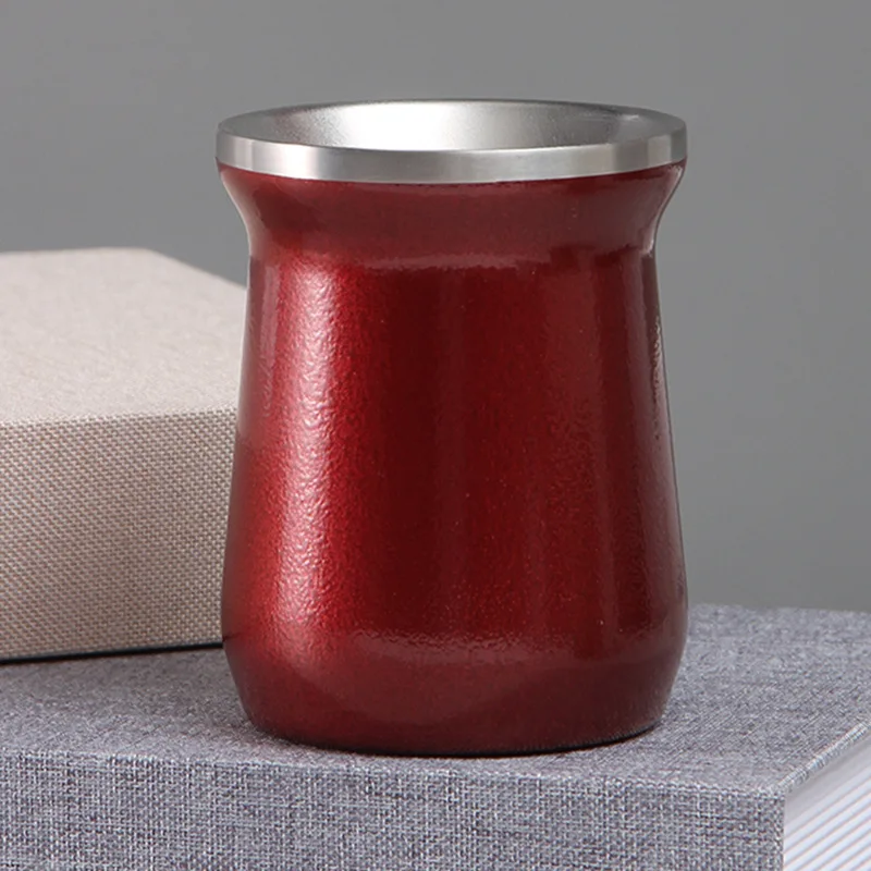 2022 New custom 8oz Argentina double wall vacuum beer tea tumbler mug stainless steel insulated travel yerba mate gourd cup