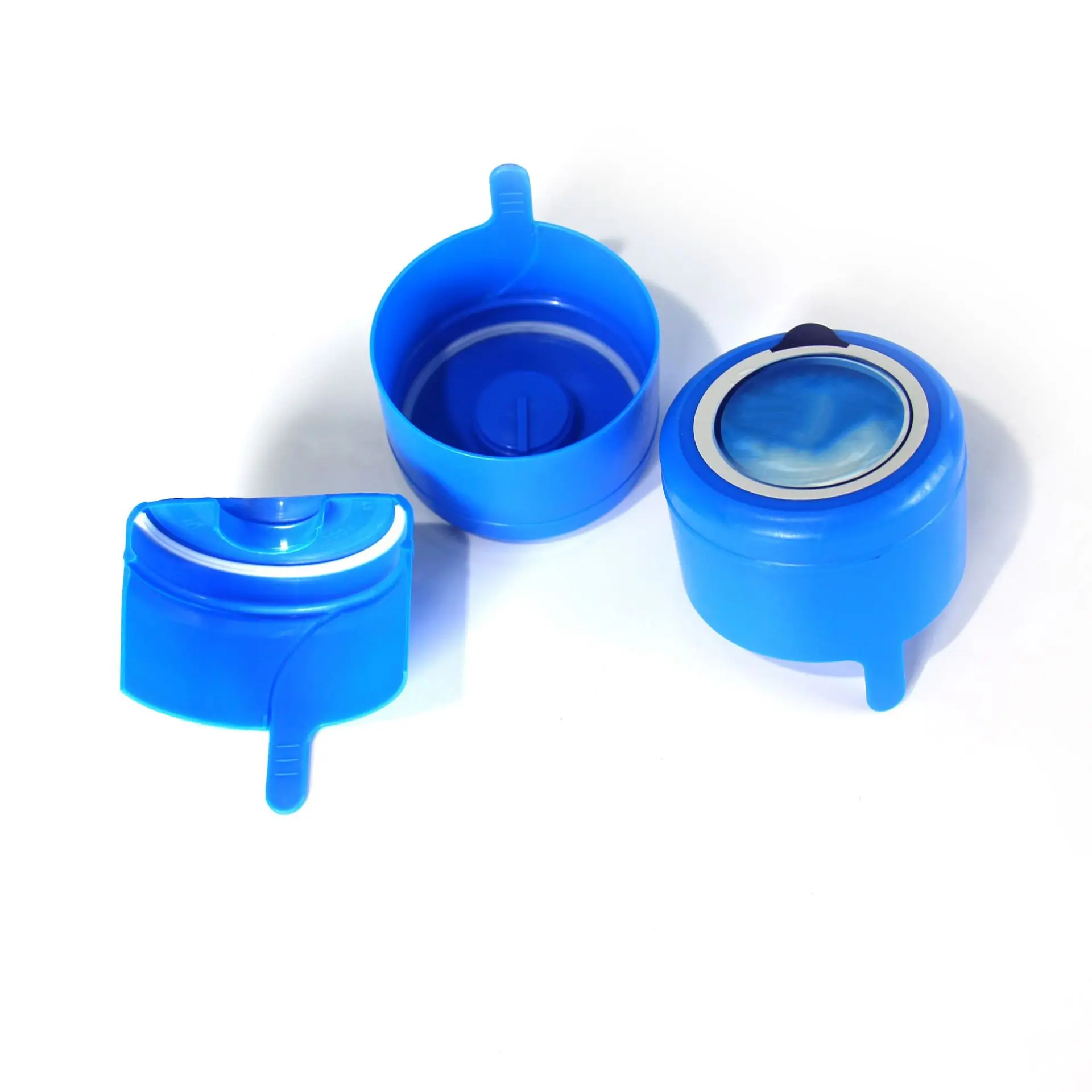 Chinese factory different design 5 gallon water bottle lids 55mm plastic end caps for pure water