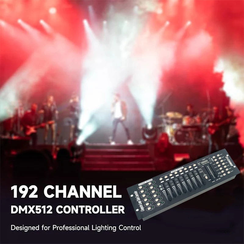 DMX 512 Controller 192 Channel DMX Console Stage Lighting Console For Party DJ Disco Show Club Led Par Moving Head Spotlights