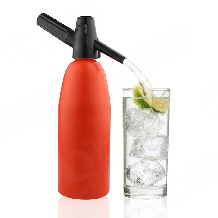 Лидер продаж, алюминий, 1 литр, алюминий с пластиковым верхом, под заказ, сифон для газировки