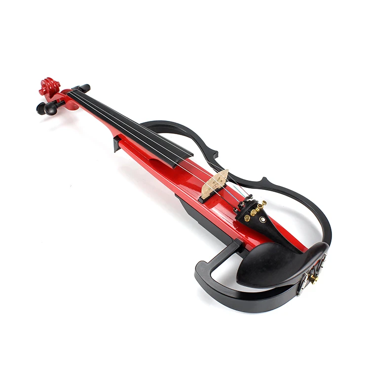 wholesale price Custom made Red Colour electric violin with 2-pickup stringed