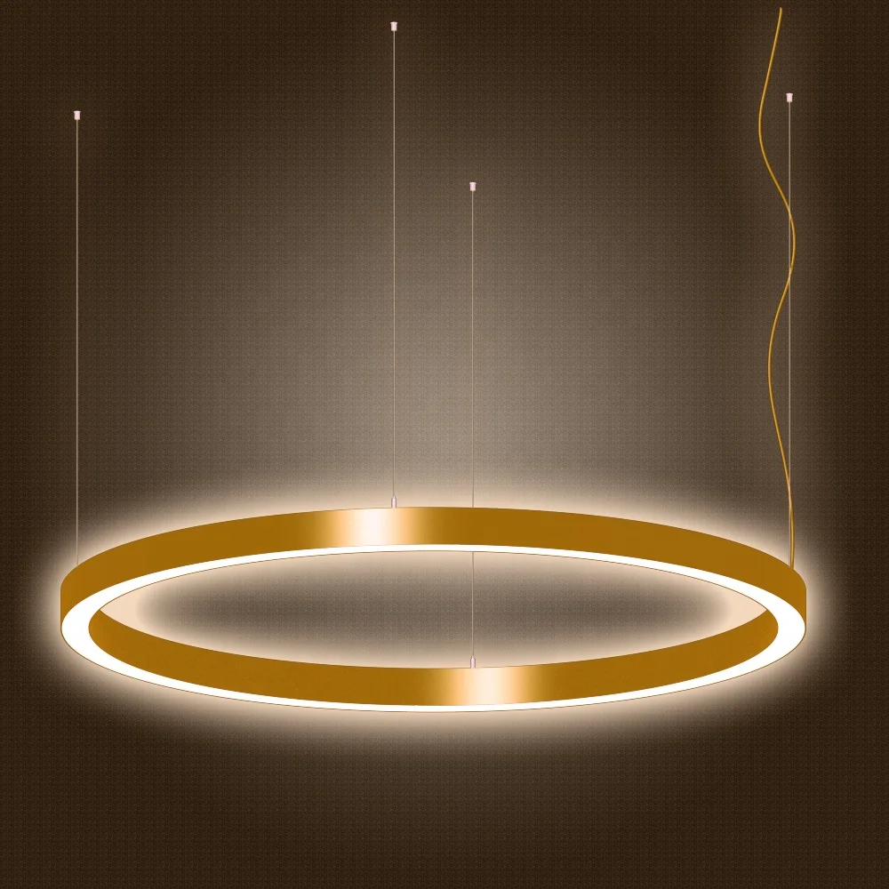 
HLINEAR LC4060-4040mm Glod/Silver Round Led Pendant Light Ceilling Lamp Linear Lighting Fixture Aluminum Profile With PC Diffuse 