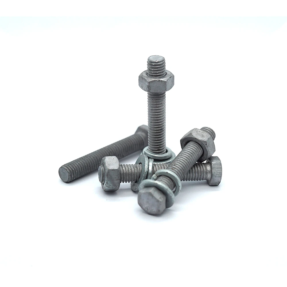 Cheap Factory Price  carbon steel grade8.8 hot dip zinc heavy hex bolt Hexagon bolt assembly
