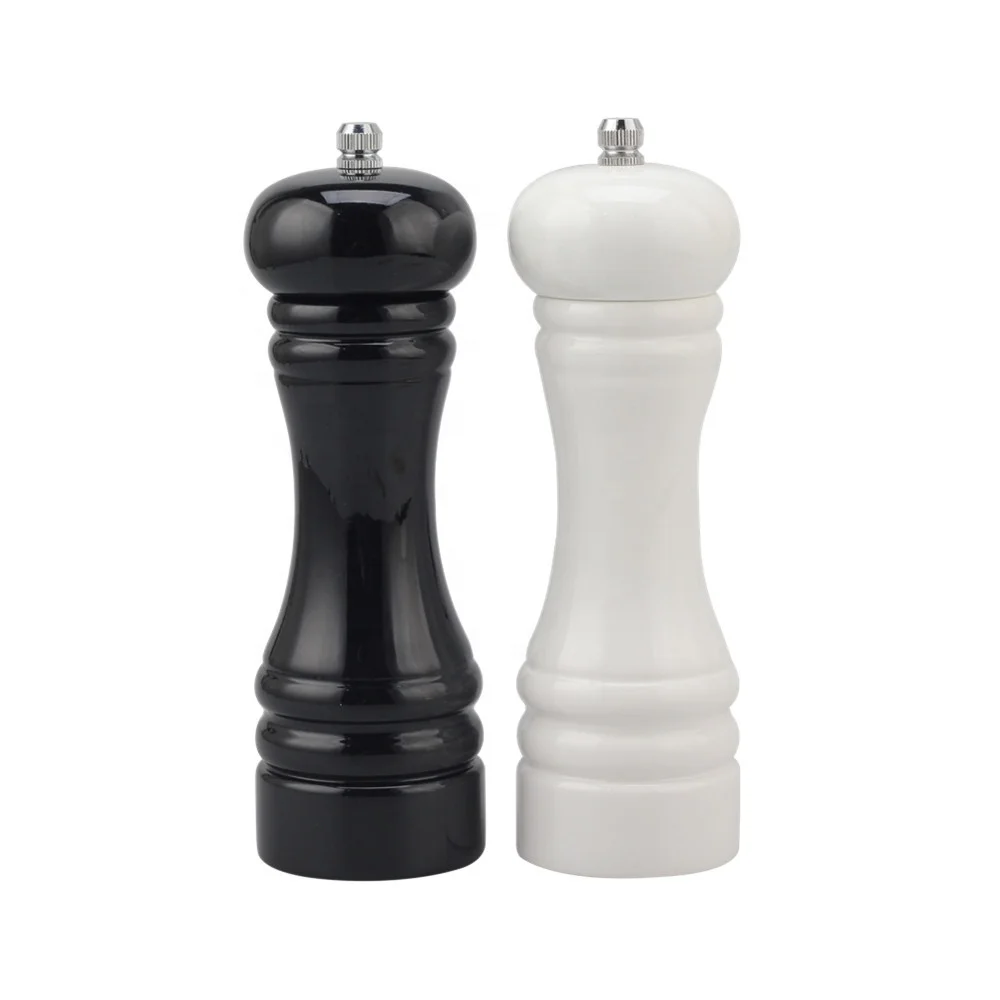 Matte White & Black Salt & Pepper Mill Gift Set