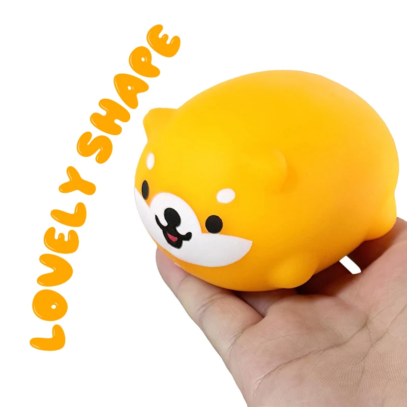 Barbecued Pork Bun Vent Ball Model Glowing Tofu Balls Toys Cute Stress Relief Soft Squeeze Unzip Shiba Inu Vent Ball Toys