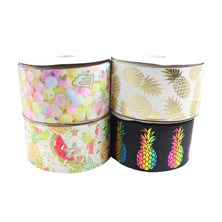 Модная оптовая продажа, новый дизайн, Новое поступление, мульти-Рисунок, мороженое, фрукты, смешивание цветов, Золотая фольга, печатная термолента на заказ