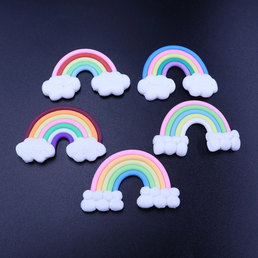 New Arrival 15mm Heart Doughnut Charm Jewelry Resin Slime Cabochons for Kids Toys Decoration