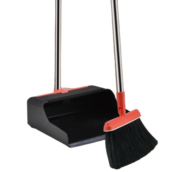 Набор для уборки дома с длинной пластиковой щеткой и пылесборником