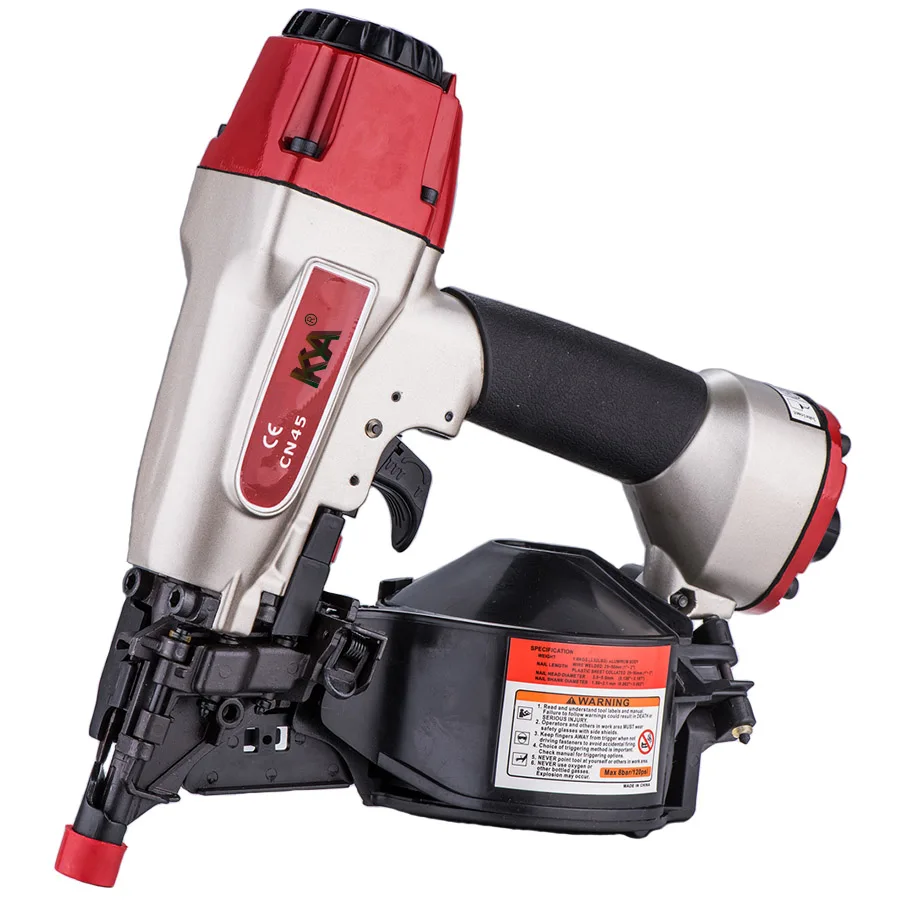 CN45 Industry Air Tool Pneumatic Coil Nailer for Conical Wire Collated Nails