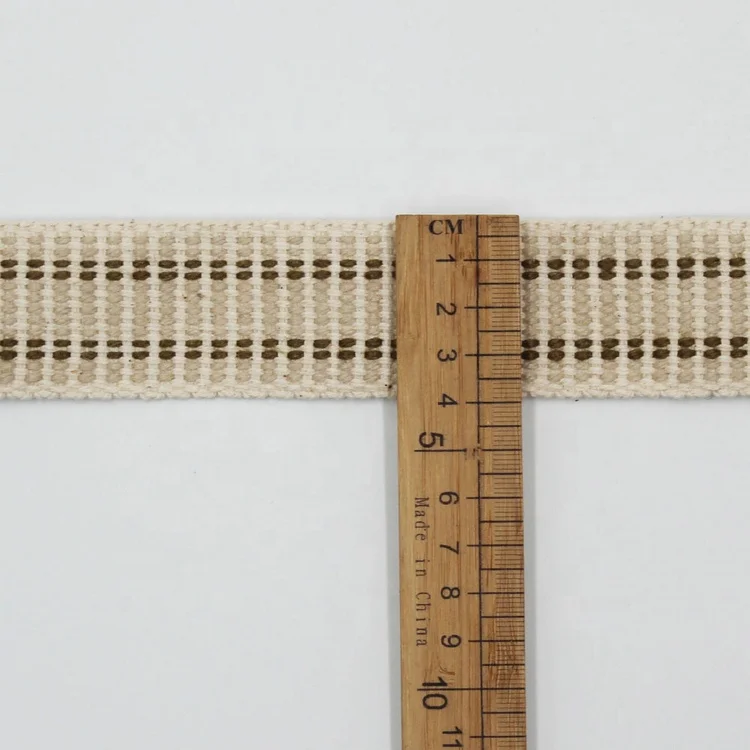 Gradient garments lawn chair webbing cotton woven canvas webbing belt strap