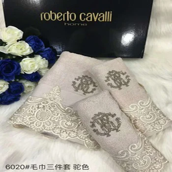 China Factory Embroidery Lace  Muslim Hand Towel And Bath Towel Sets